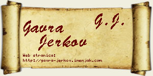 Gavra Jerkov vizit kartica